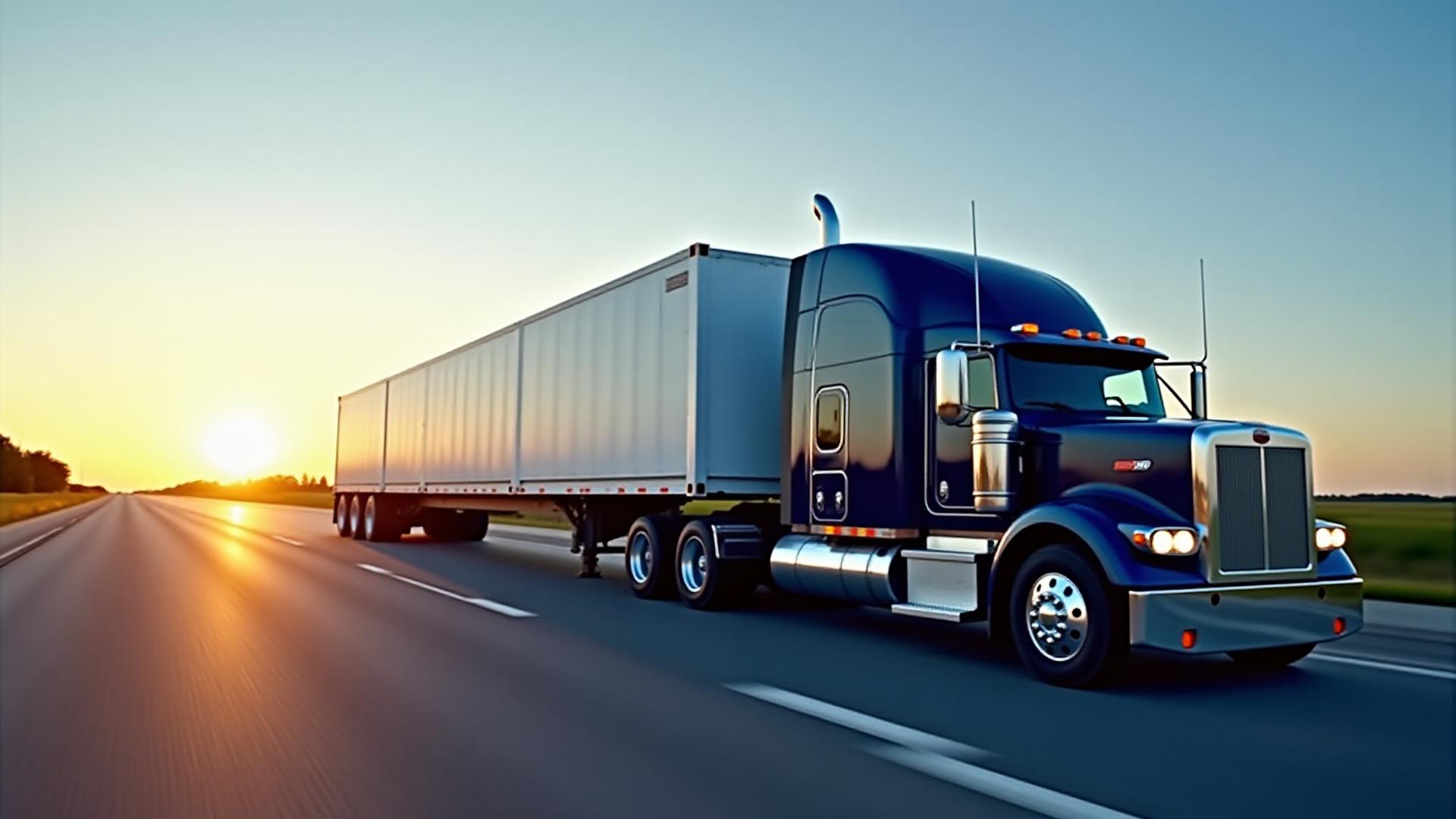 Specialized heavy haul truck transporting a containerized battery energy storage system